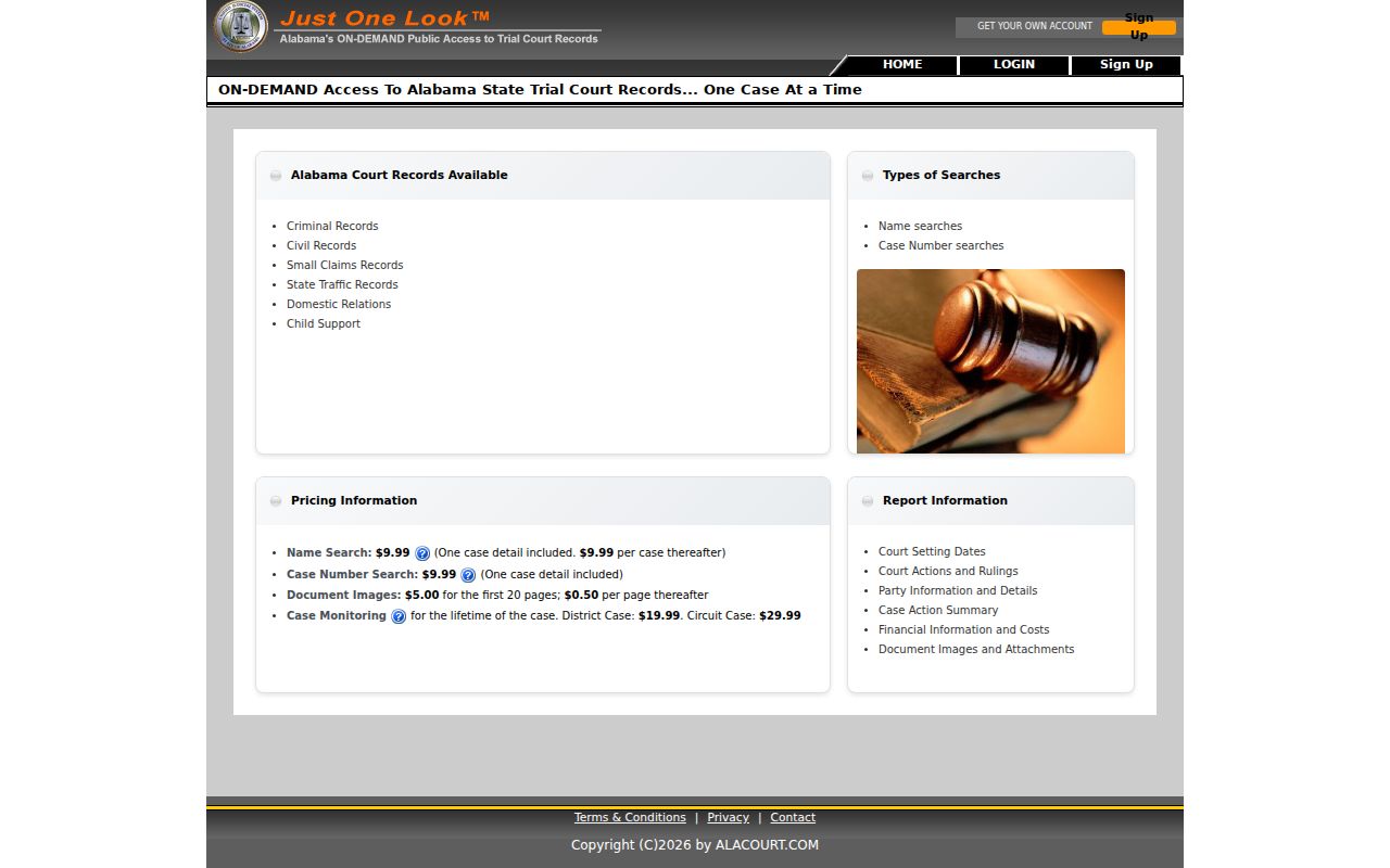 Cherokee County Court records Alacourt ACCESS search