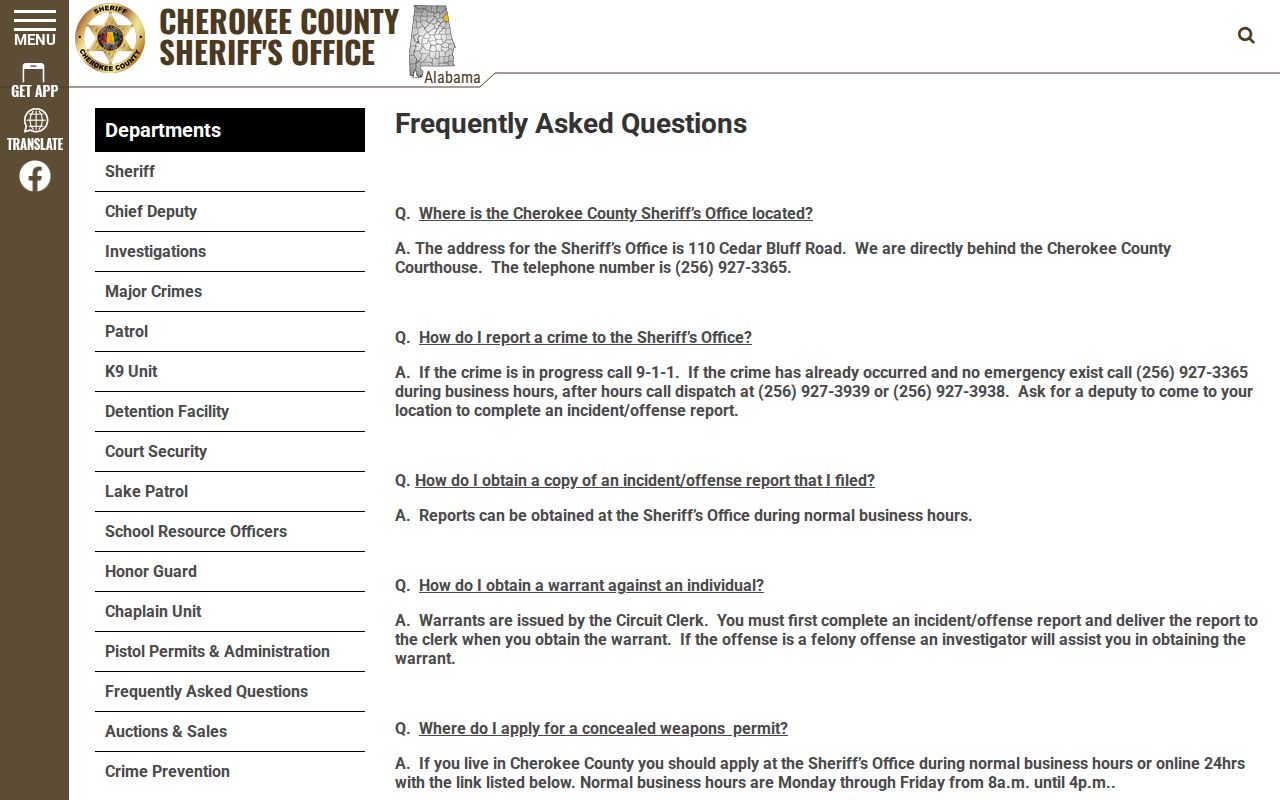 Cherokee County arrest records sheriff FAQ for court charges